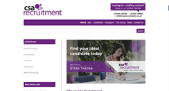 Desktop Screenshot of csarecruitment.co.uk