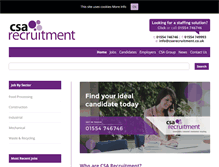 Tablet Screenshot of csarecruitment.co.uk
